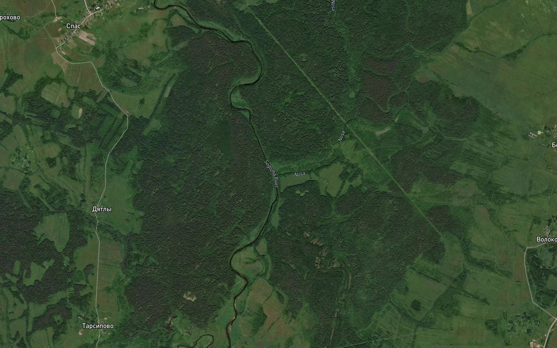 Satellite map of the Nosa