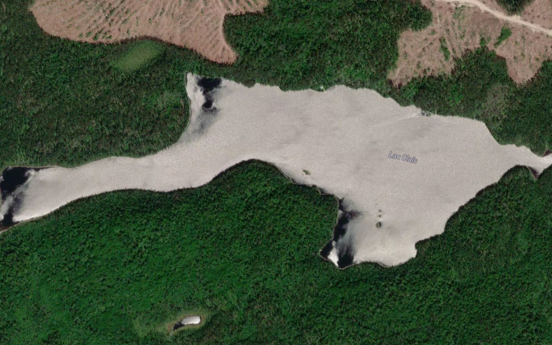Satellite map of the Lac Clais
