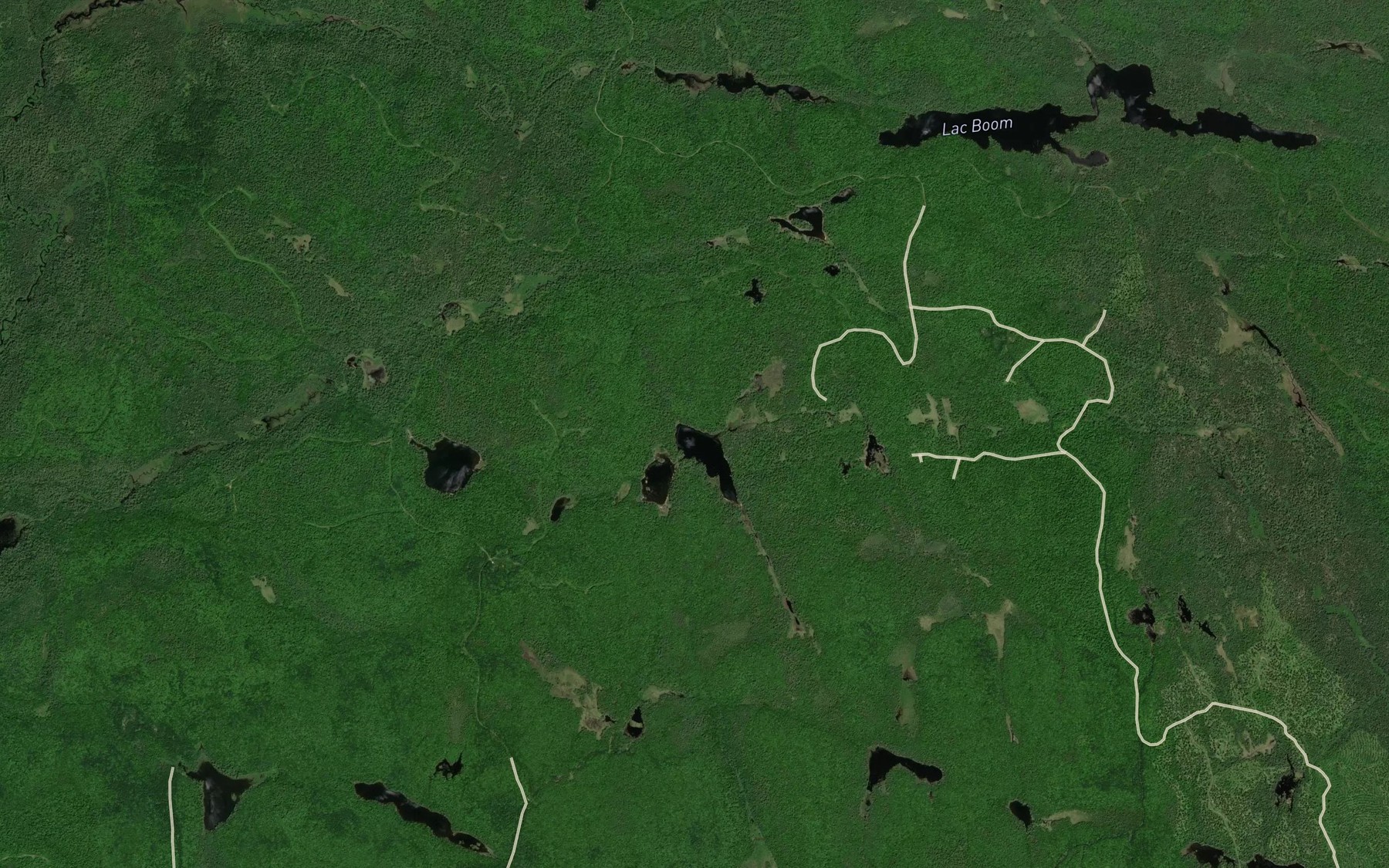 Satellite map of the Lacs Hearty