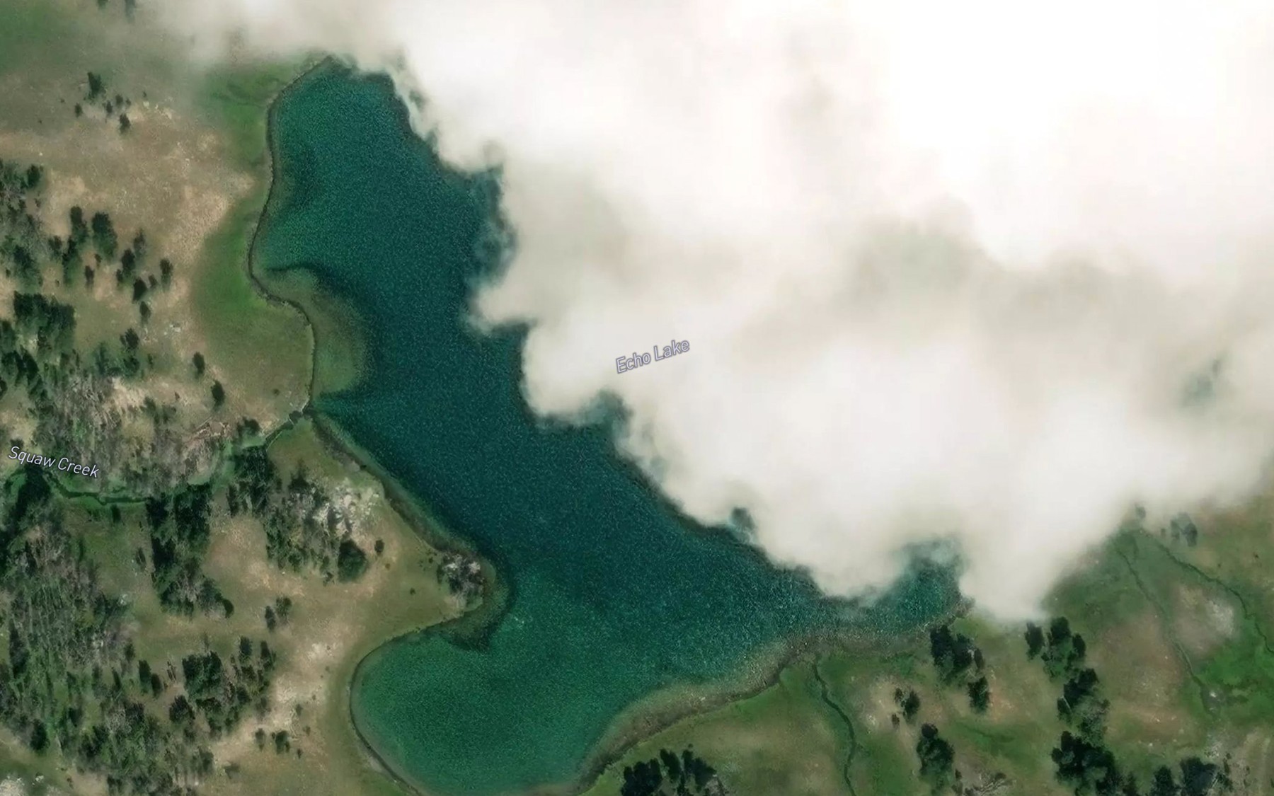 Satellite map of the Echo Lake