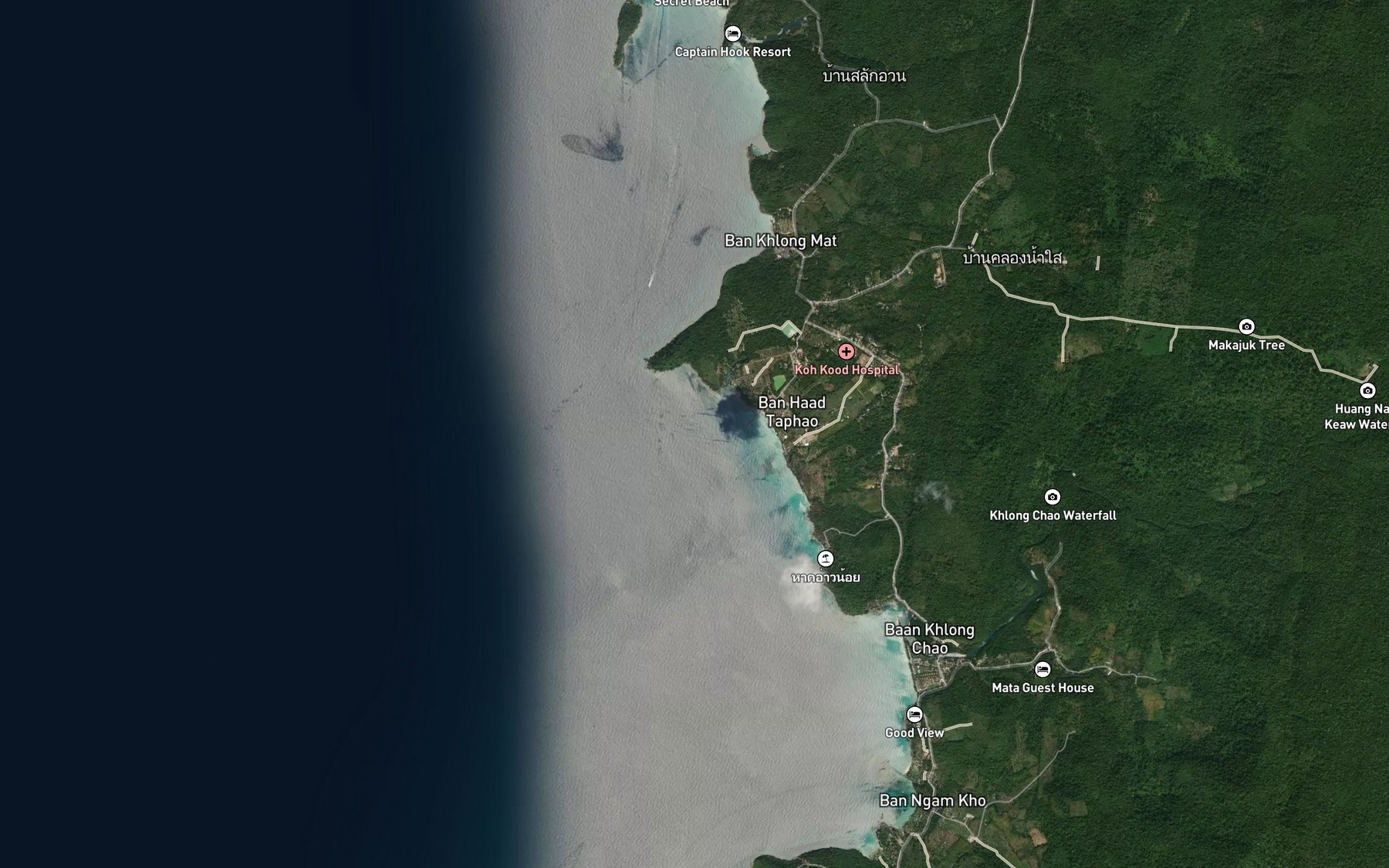 Satellite map of the Ao Hat Taphao