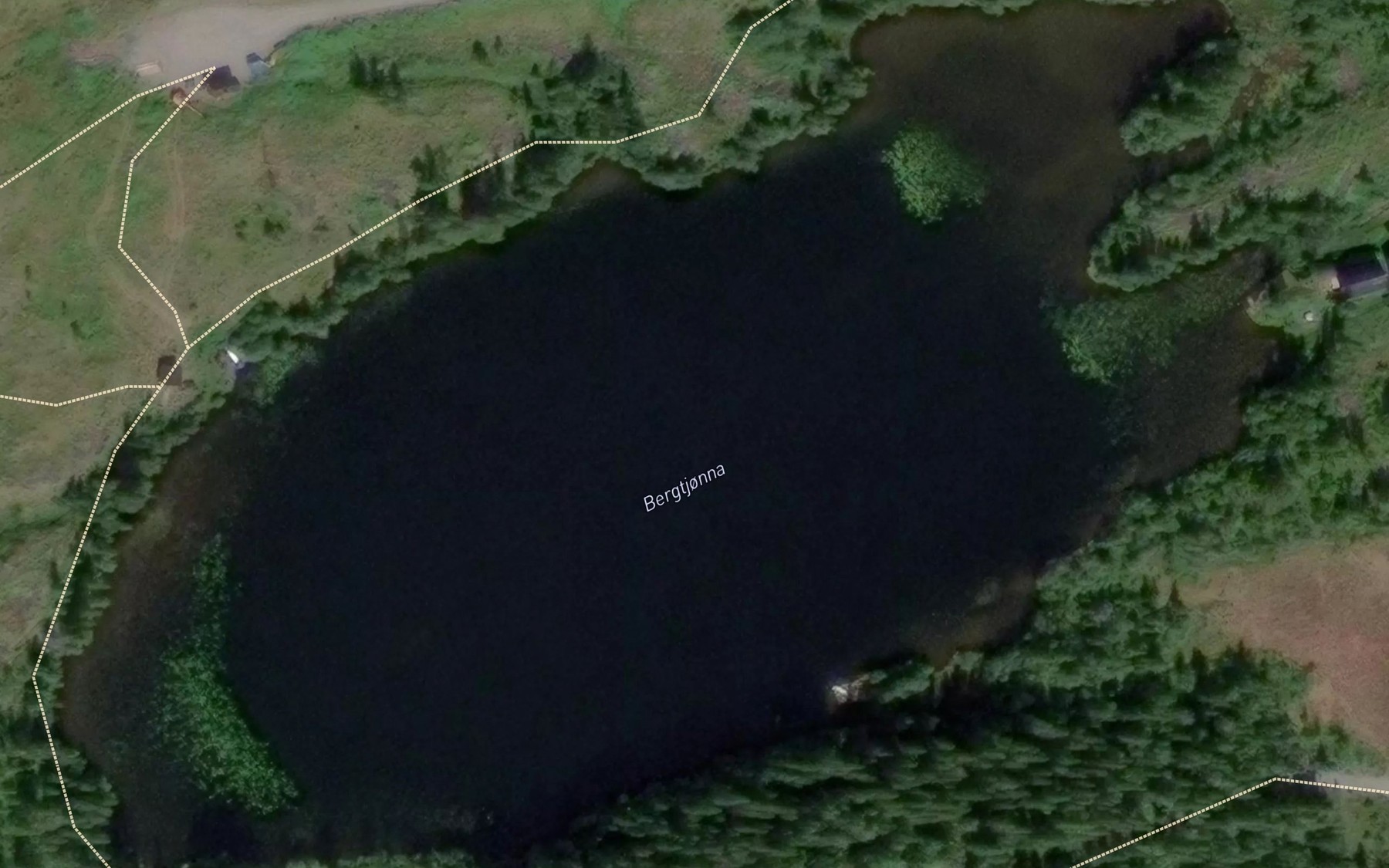 Satellite map of the Bergtjorna,vestre