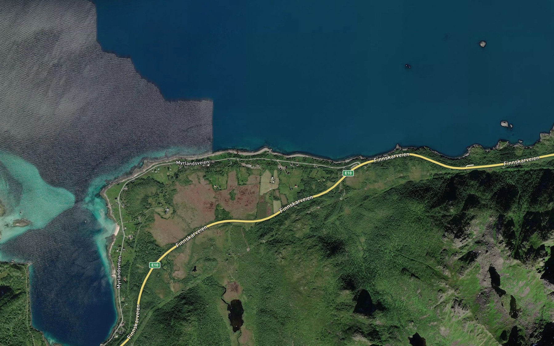 Satellite map of the Nordste Litldalelva