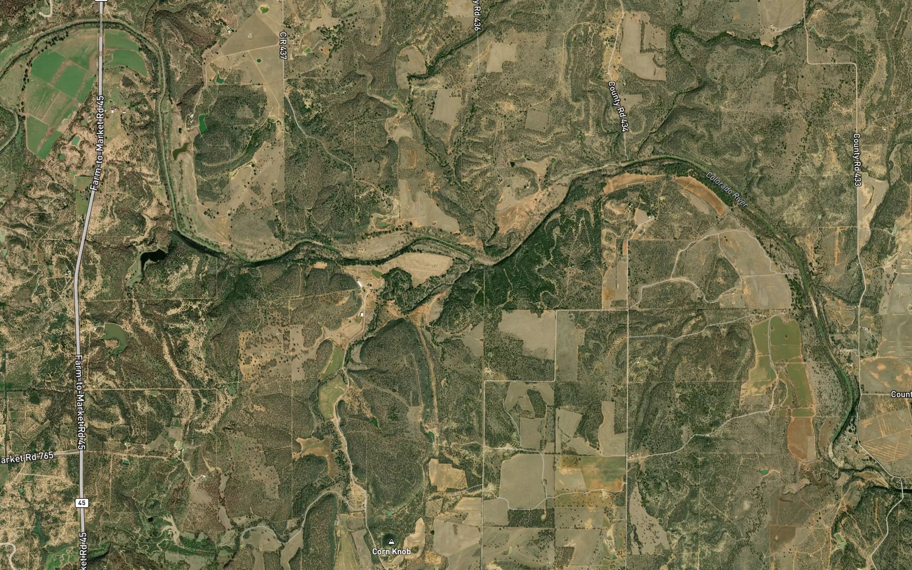 Satellite map of the Flatrock Branch