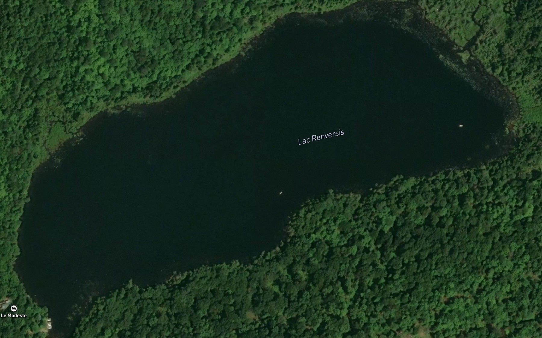Satellite map of the Lac Renversis