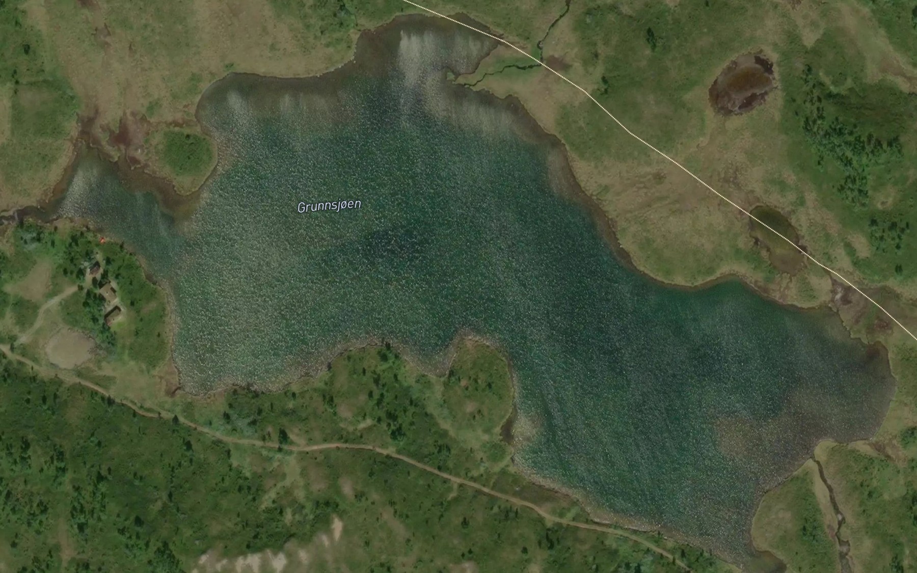 Satellite map of the Grunnsjoen