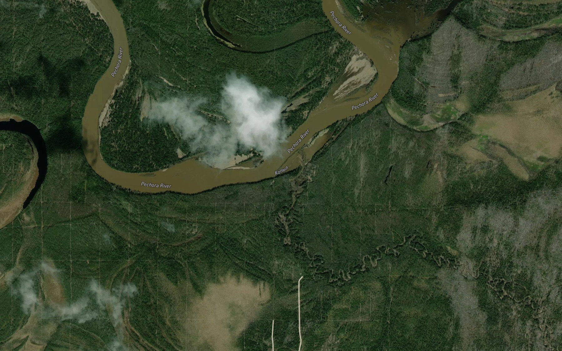 Satellite map of the Kopyl