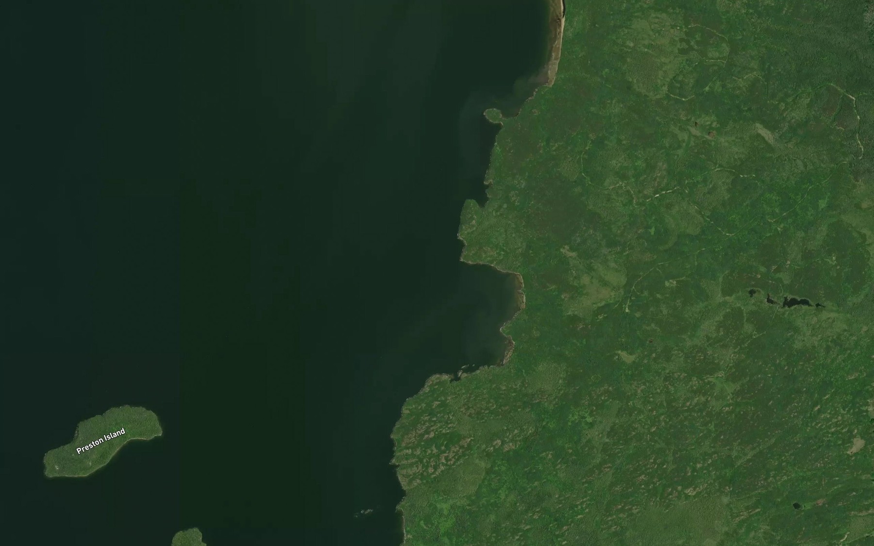 Satellite map of the West's Bay