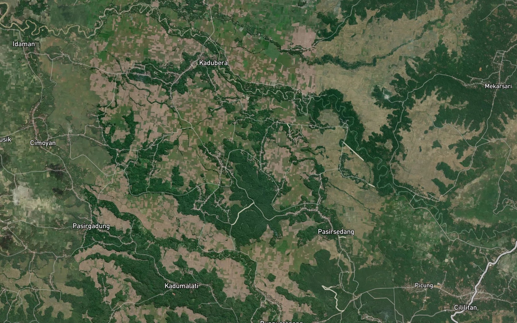 Satellite map of the Saluran Irigasi Cilemer