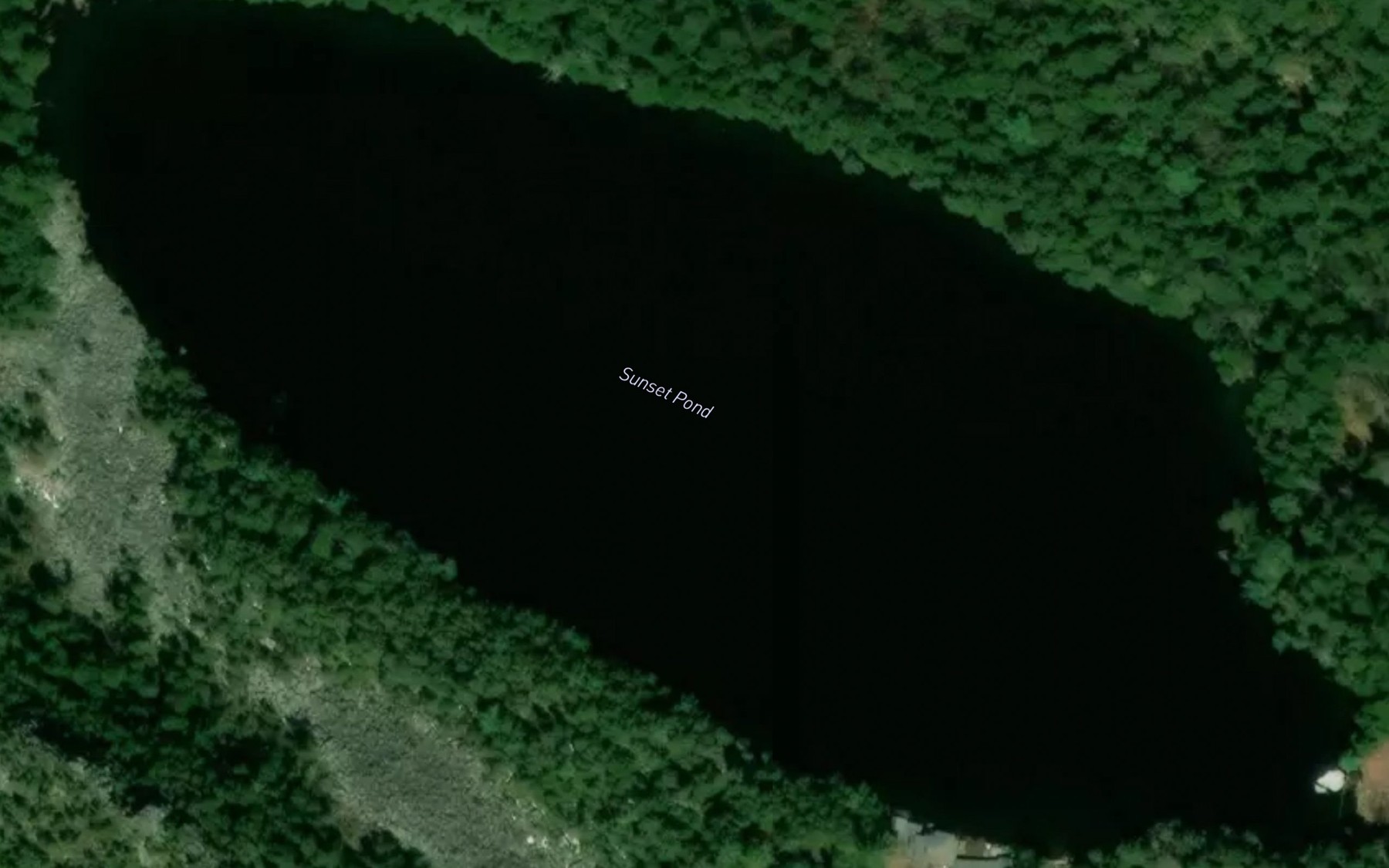 Satellite map of the Sunset Pond