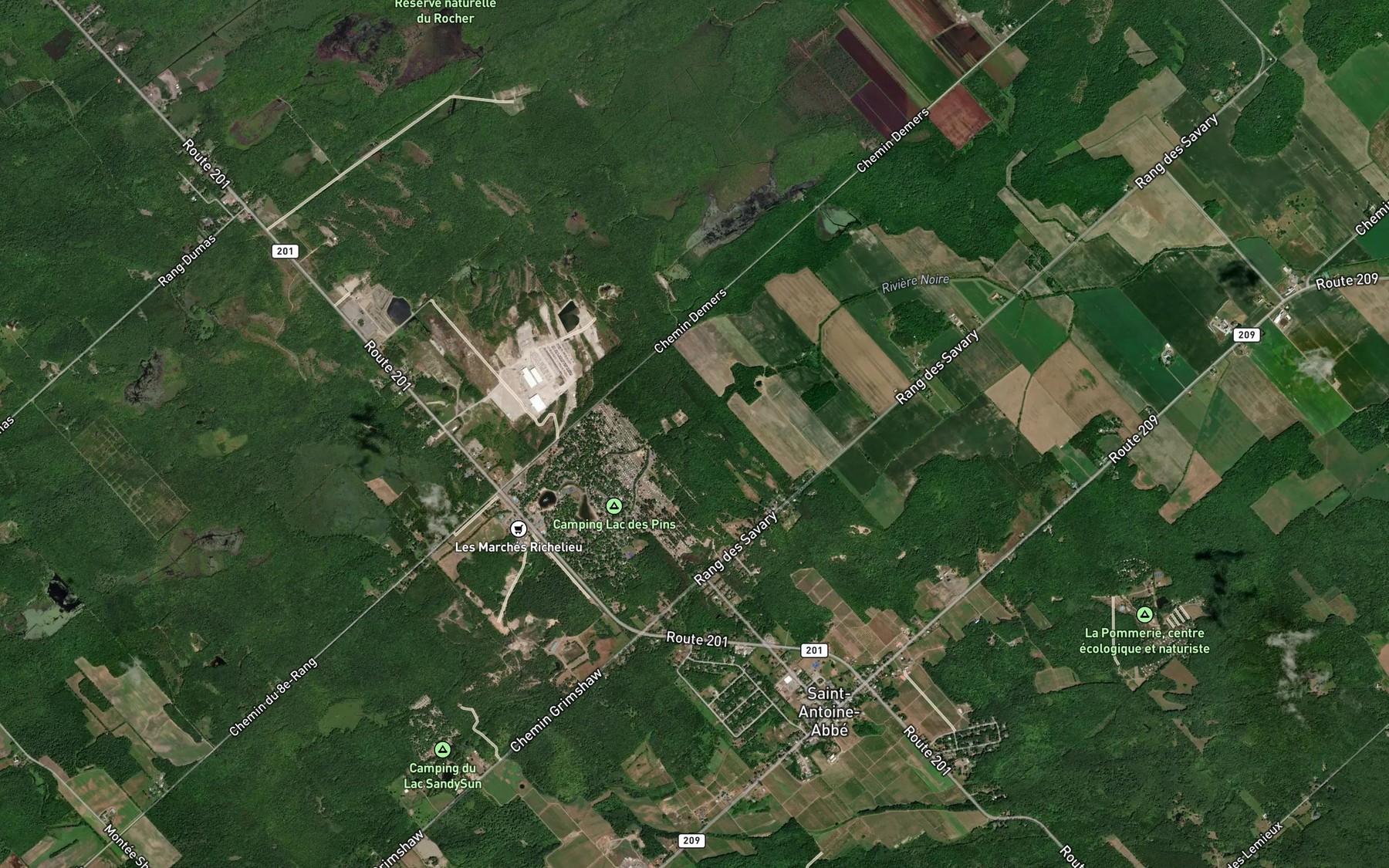 Satellite map of the Ruisseau Brandy