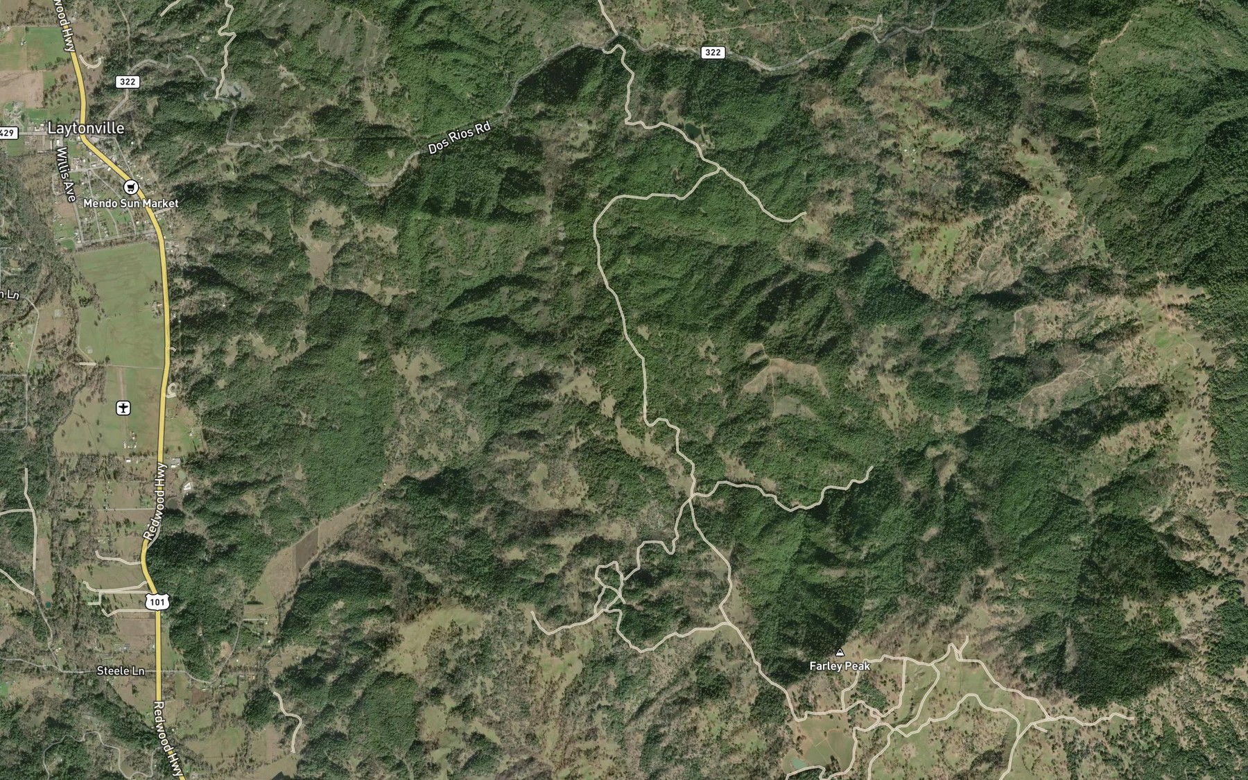 Satellite map of the Piggy Springs