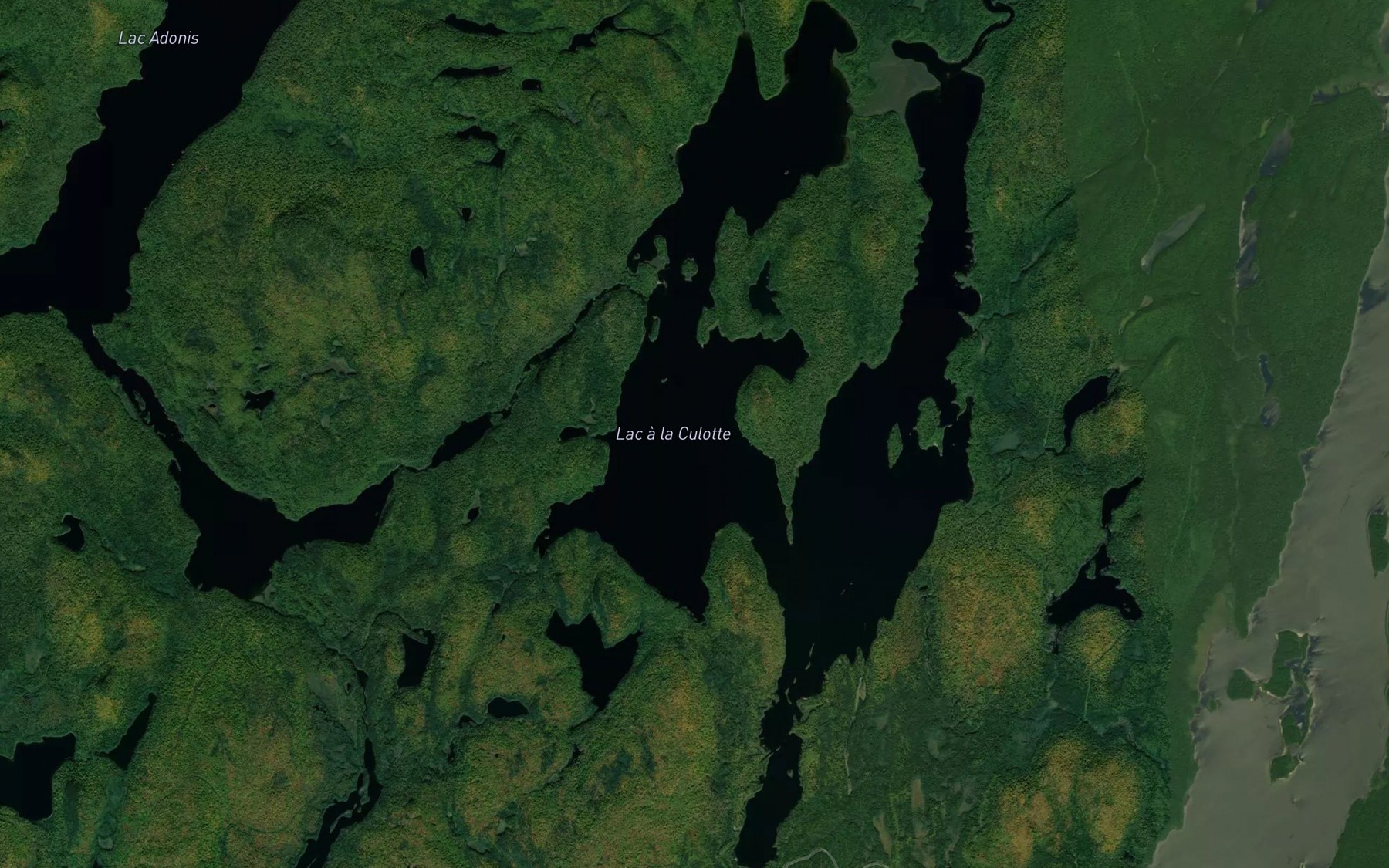 Satellite map of the Lac a la Culotte