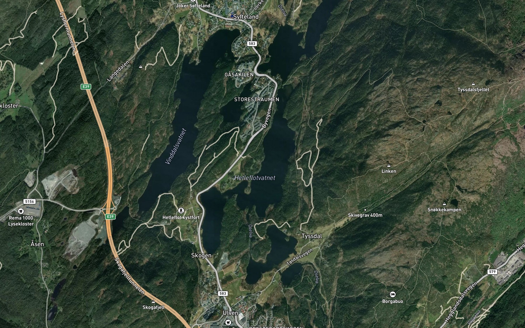 Satellite map of the Skiftesvika