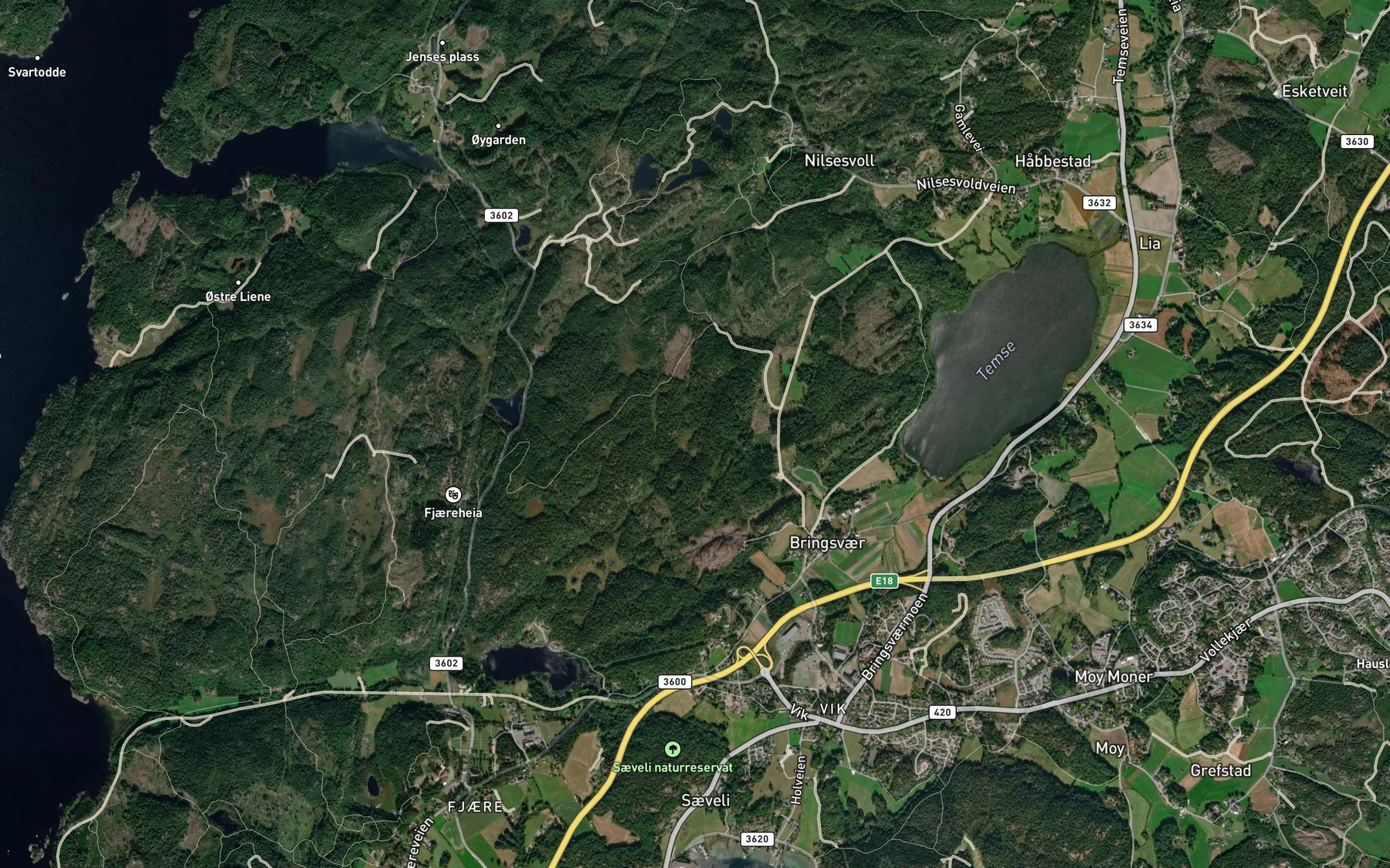 Satellite map of the Brennteigbekken