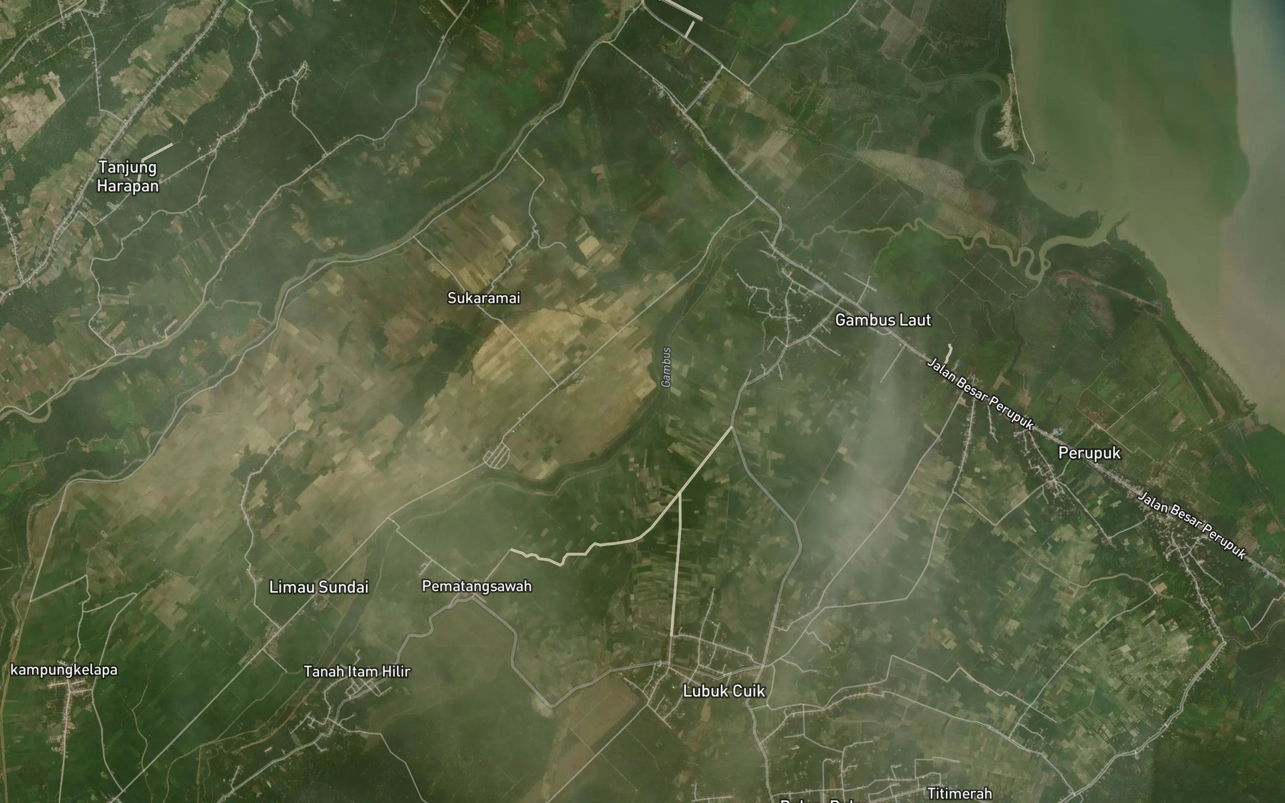 Satellite map of the Sungai Rotam