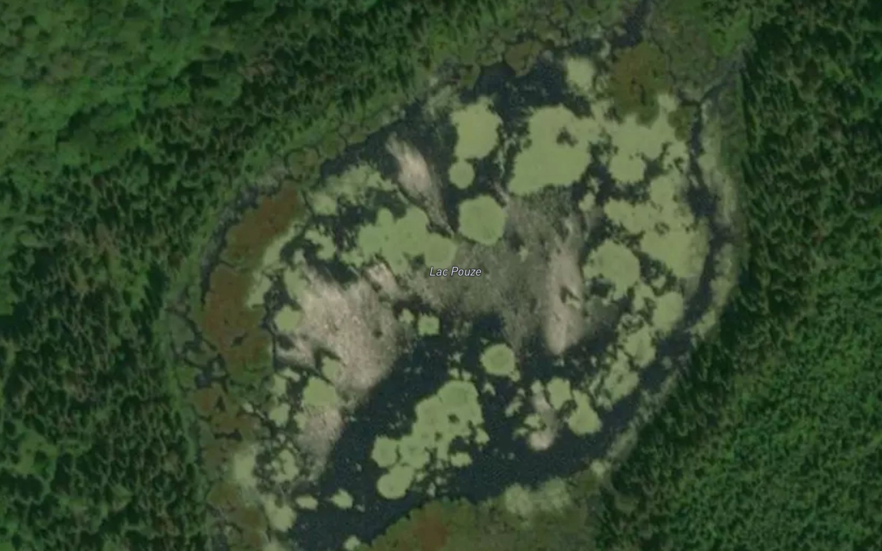 Satellite map of the Lac Pouze