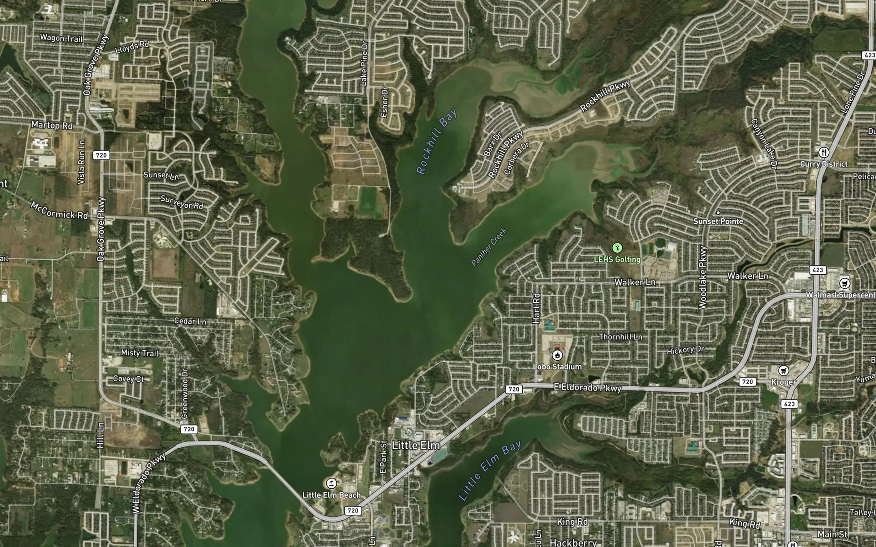Satellite map of the Doe Branch