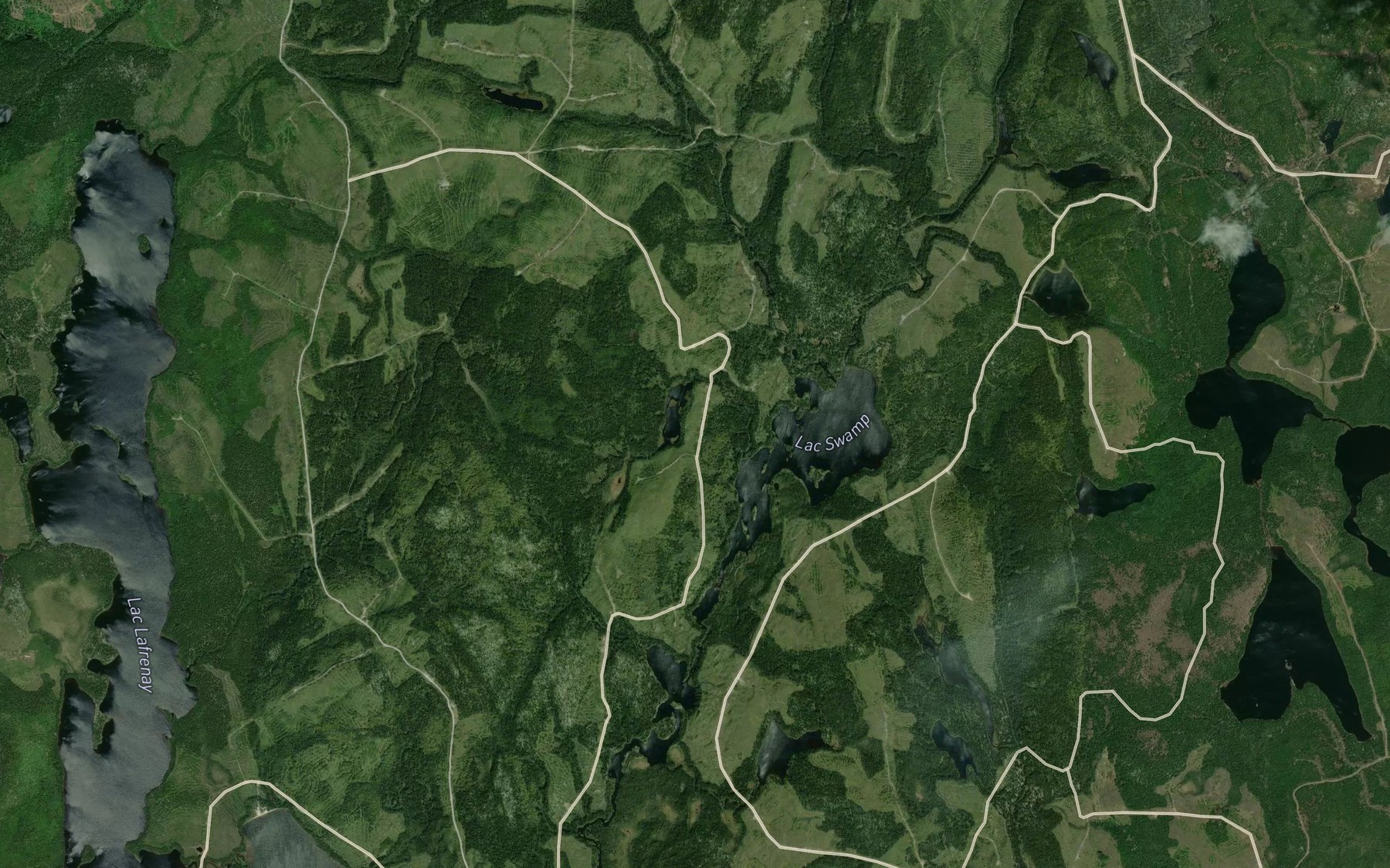 Satellite map of the Lac a Serge