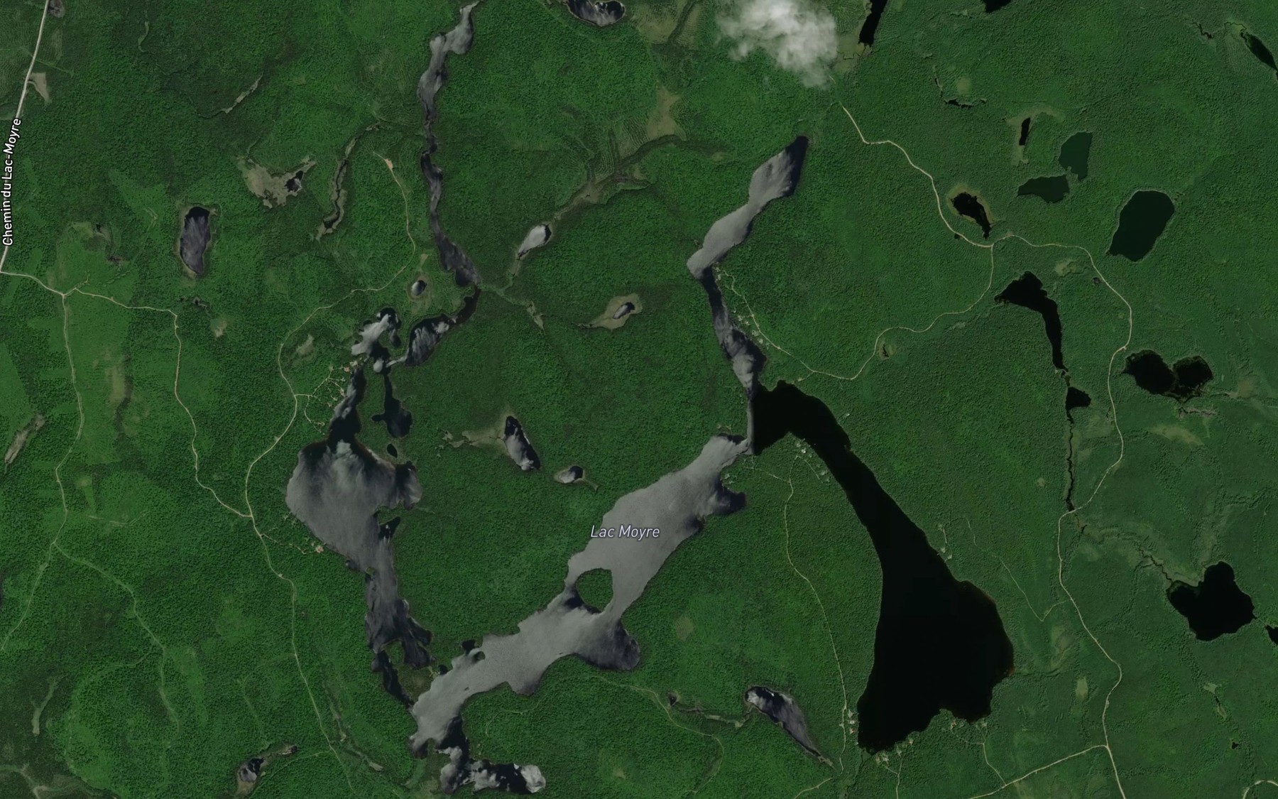 Satellite map of the Lac Moyre