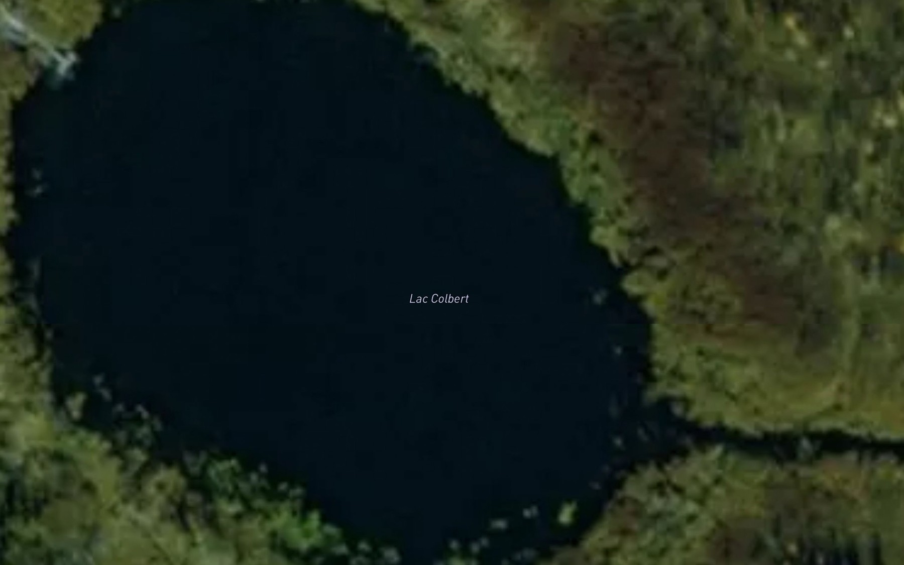 Satellite map of the Lac Colbert