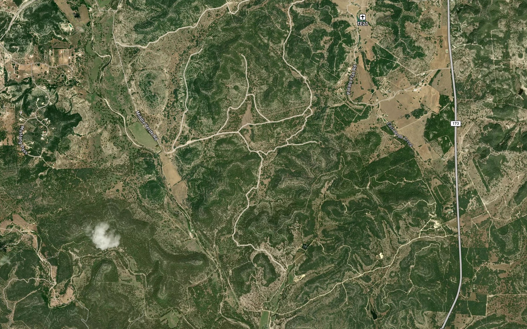 Satellite map of the Smith Creek