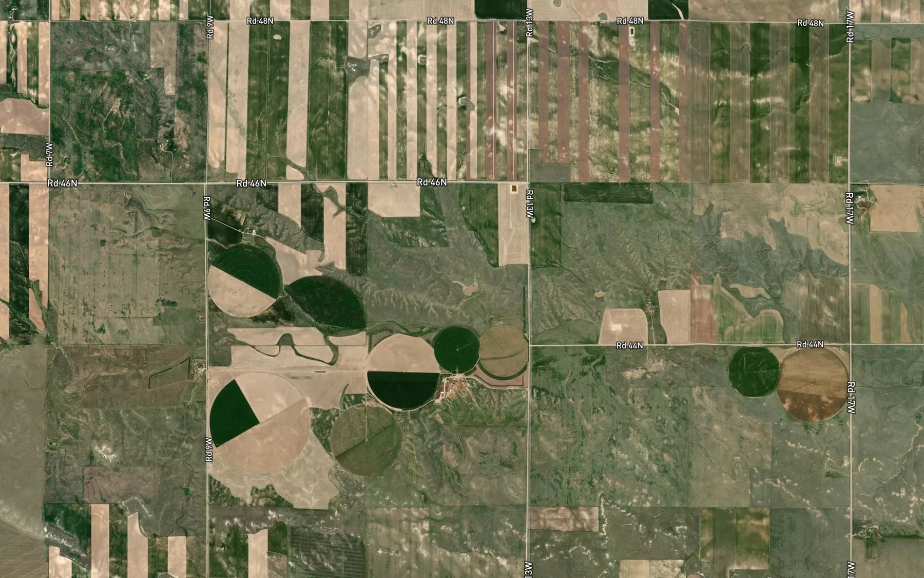 Satellite map of the Nelson Reservoir