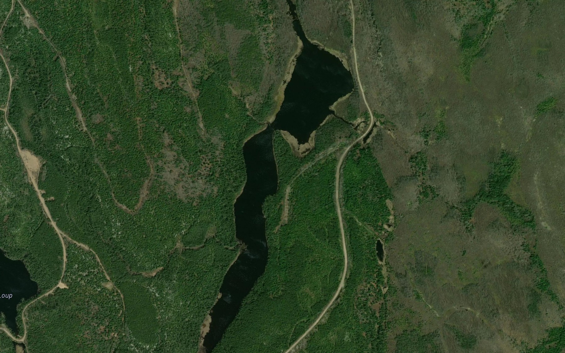 Satellite map of the Lac Carotte