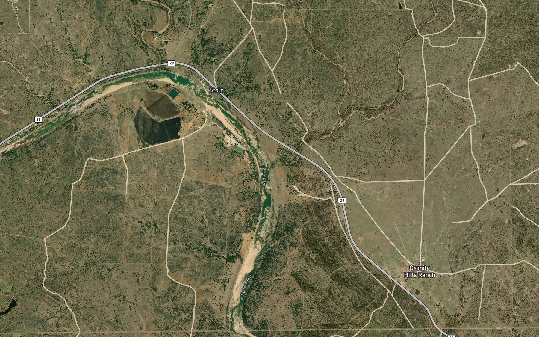 Satellite map of the Miller Creek