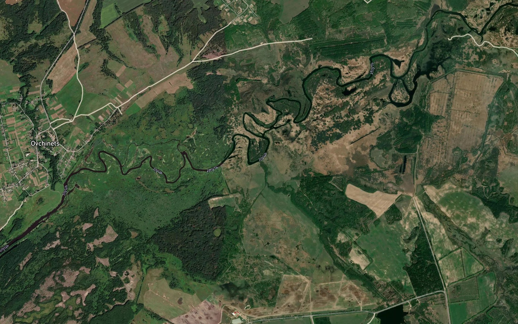 Satellite map of the Izluch'ye