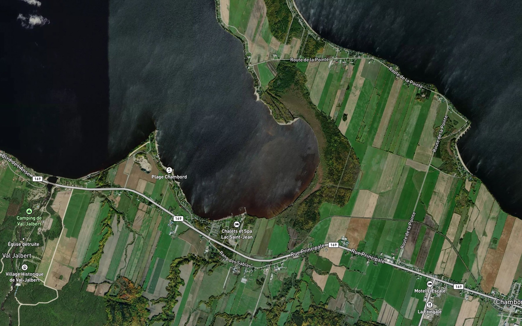 Satellite map of the Anse de Chambord