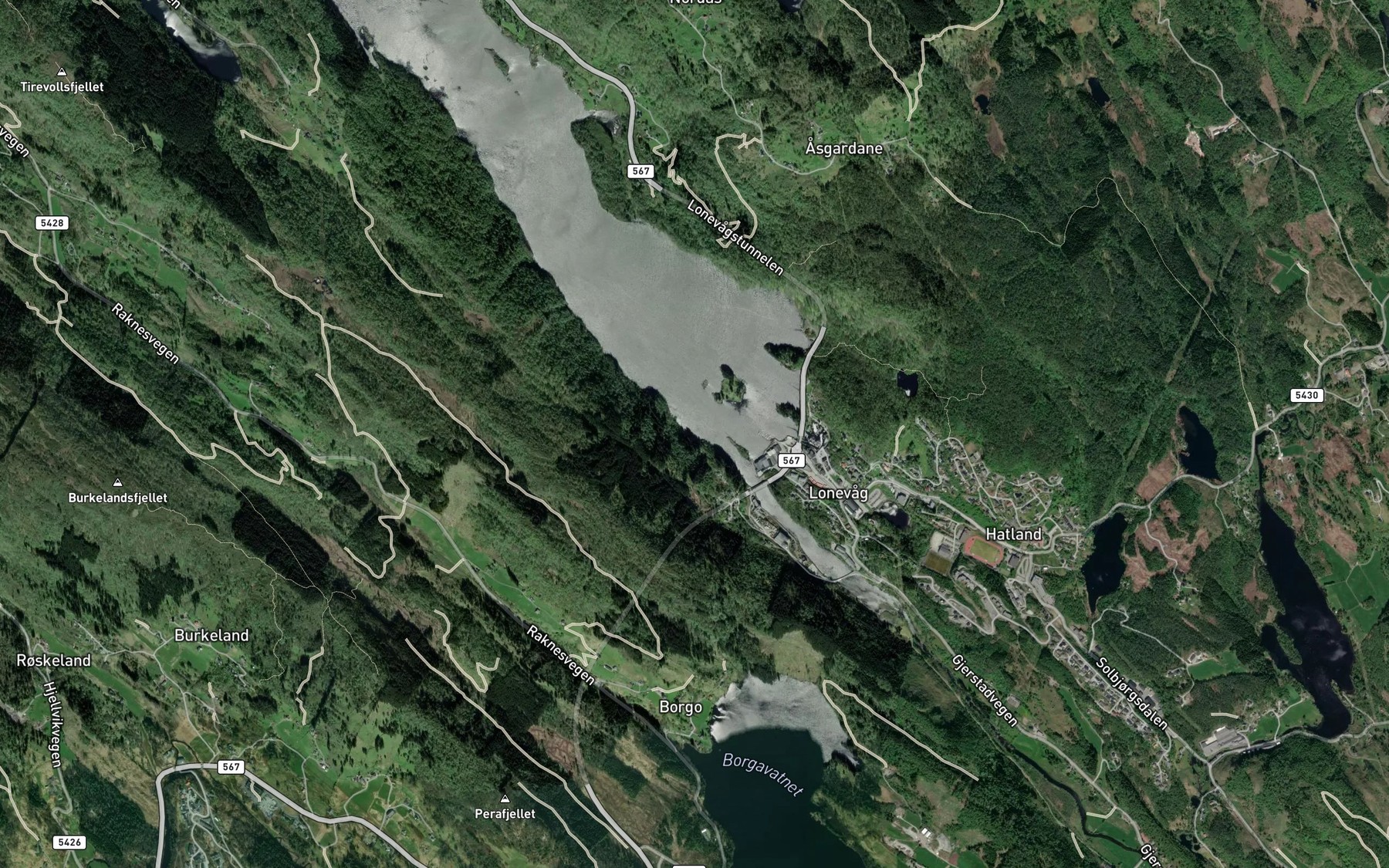 Satellite map of the Berdalsviki