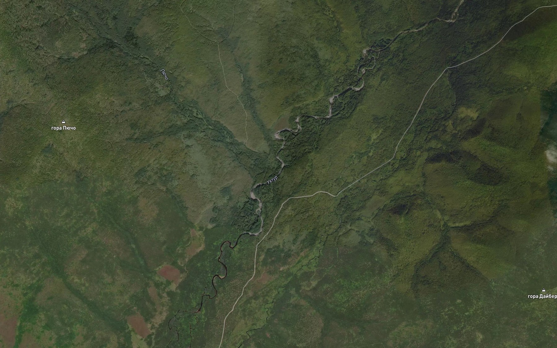 Satellite map of the Pyucho