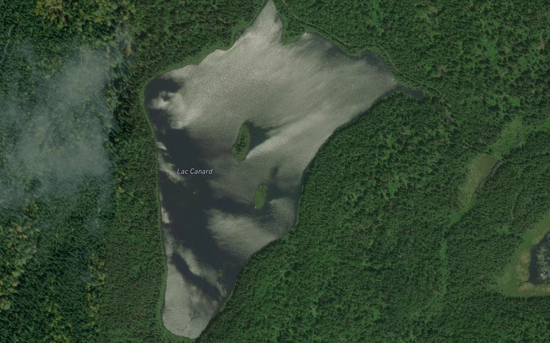 Satellite map of the Lac Canard