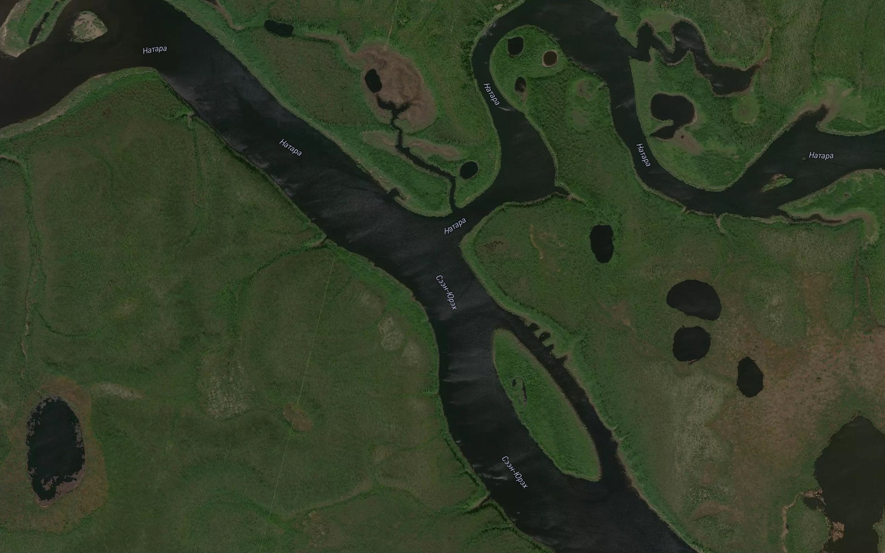 Satellite map of the Syan-Yuryakh