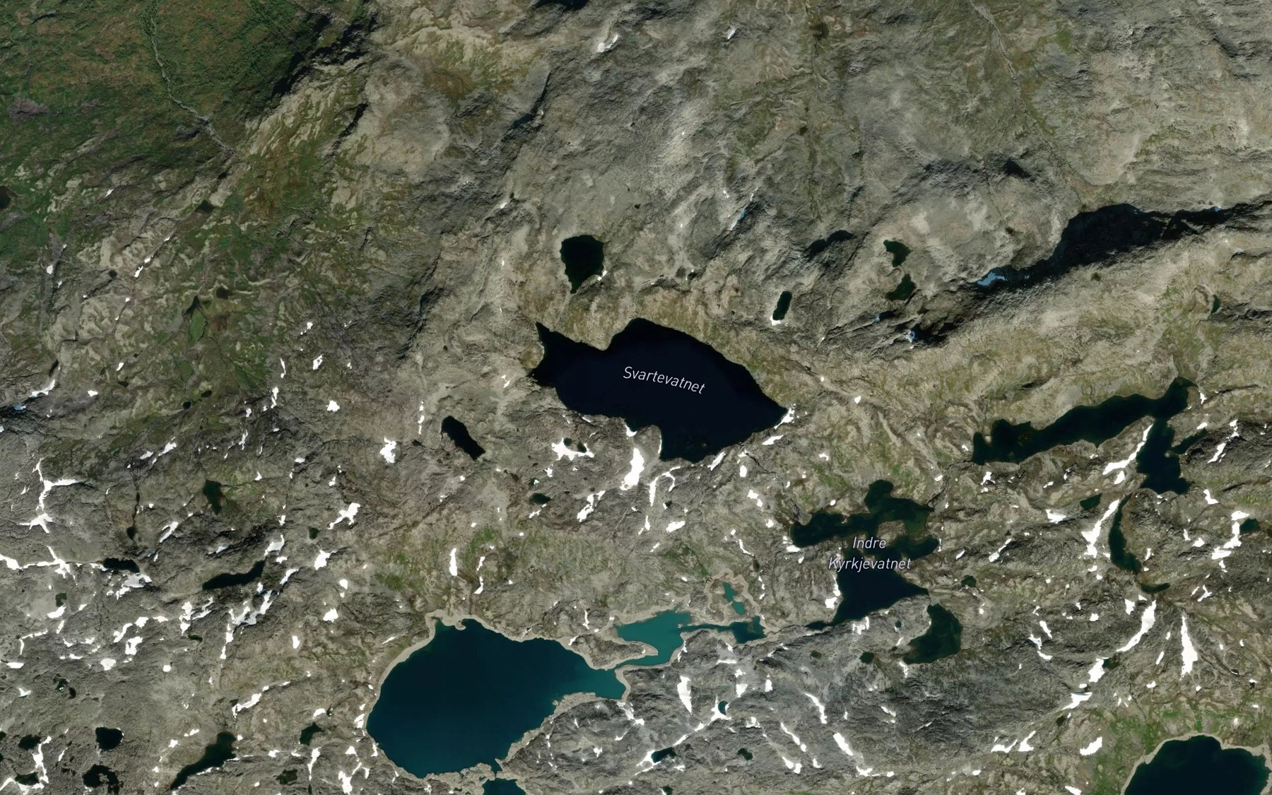 Satellite map of the Svartevatnet