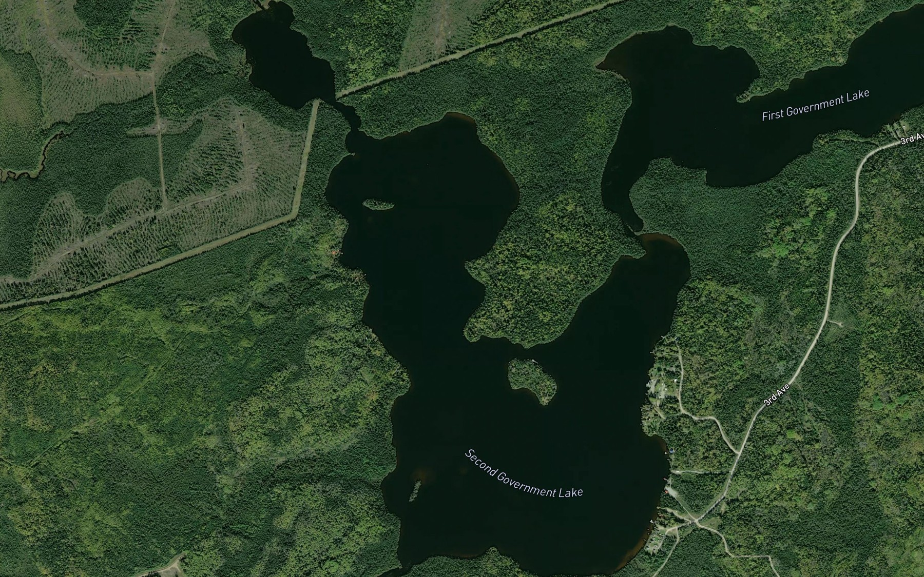 Satellite map of the Second Government Lake