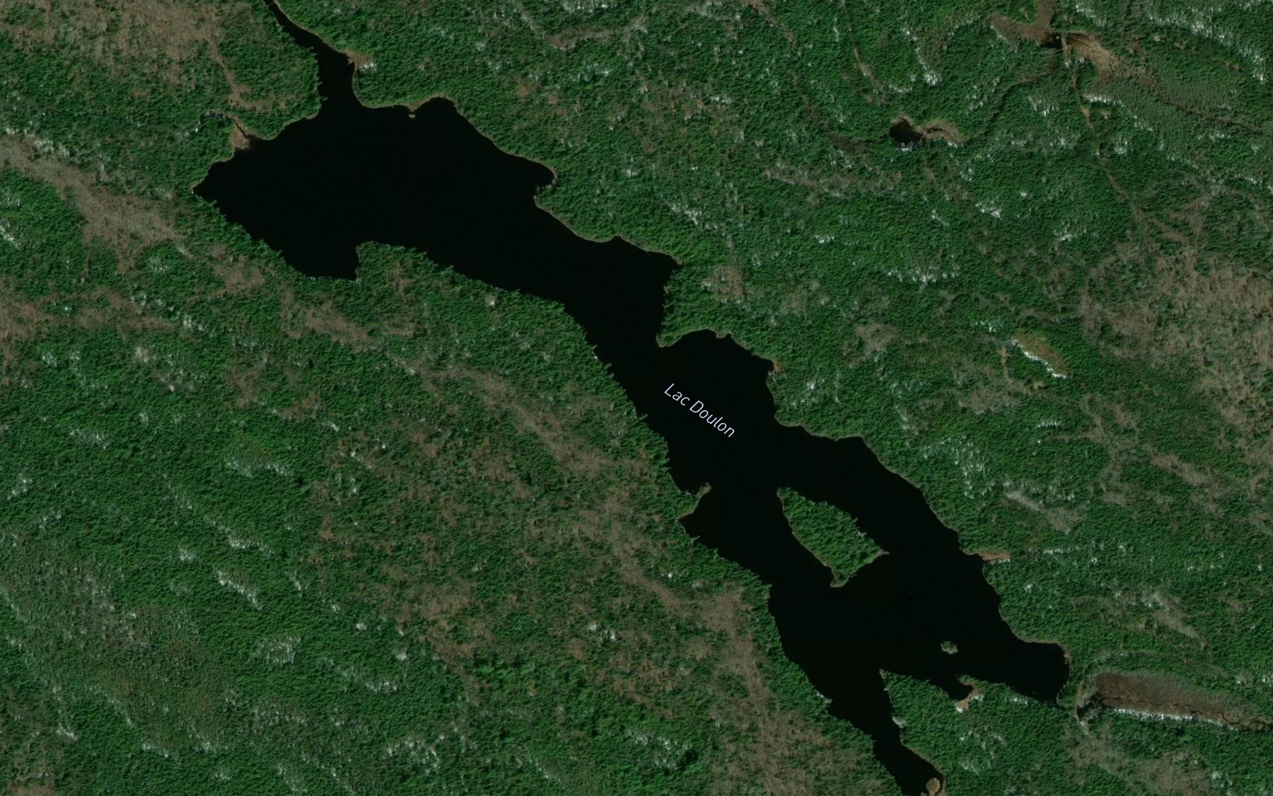 Satellite map of the Lac Doulon