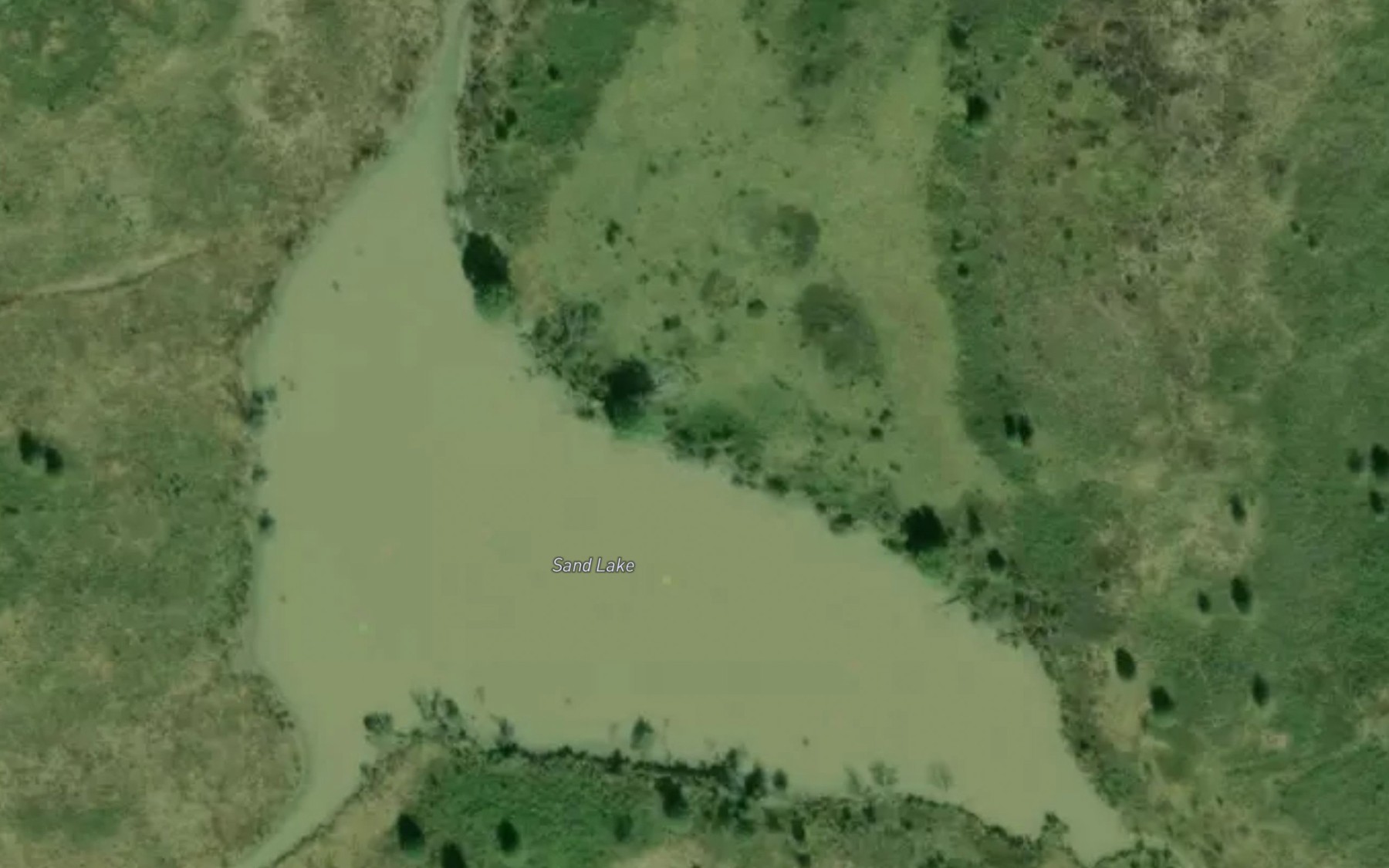 Satellite map of the Sand Lake