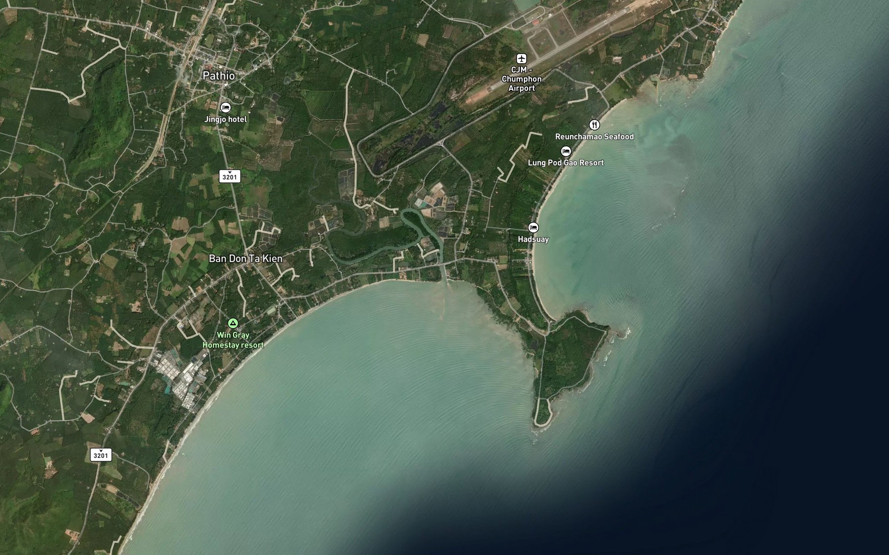 Satellite map of the Khlong Bang Son
