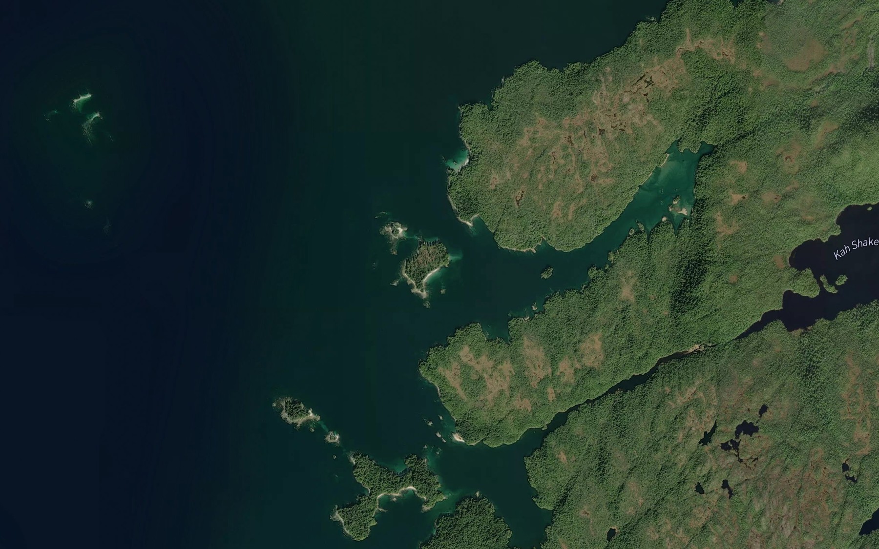Satellite map of the Bullhead Cove