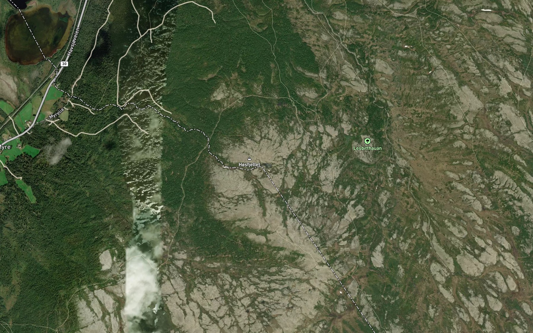 Satellite map of the Skartjorna