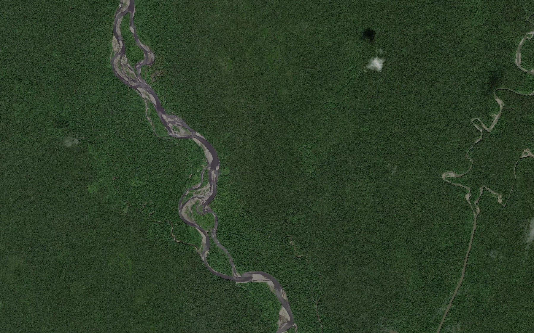 Satellite map of the Red Digul River