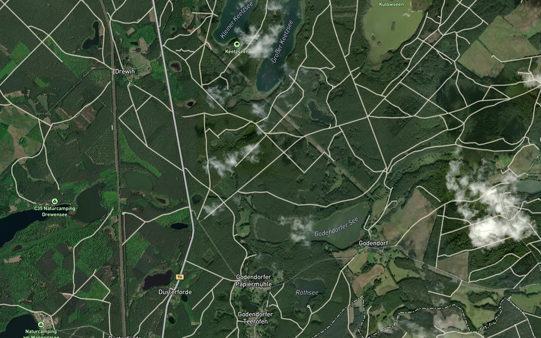 Satellite map of the Mummelsee