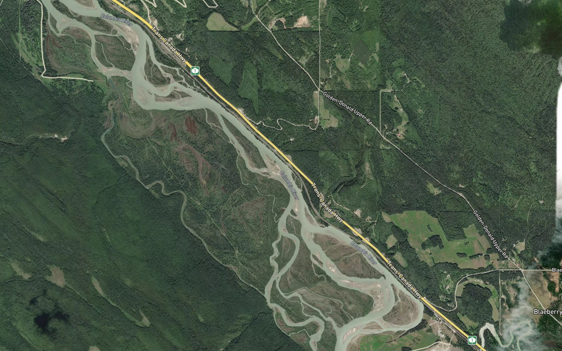 Satellite map of the Neale Creek