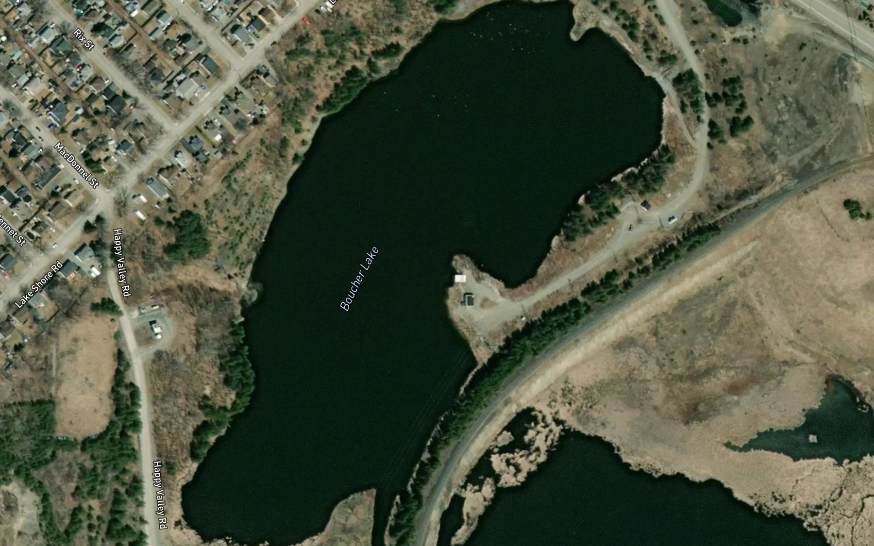 Satellite map of the Boucher Lake
