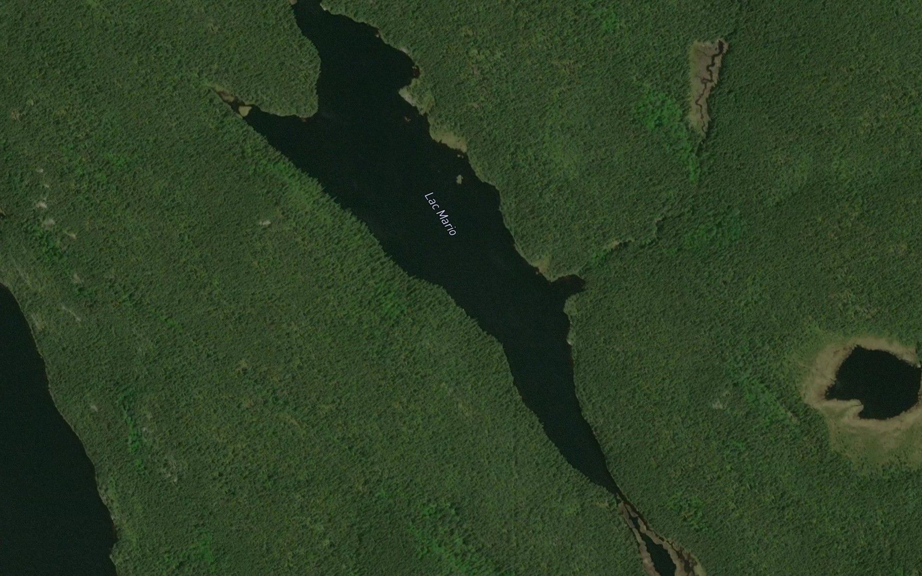 Satellite map of the Lac Mario