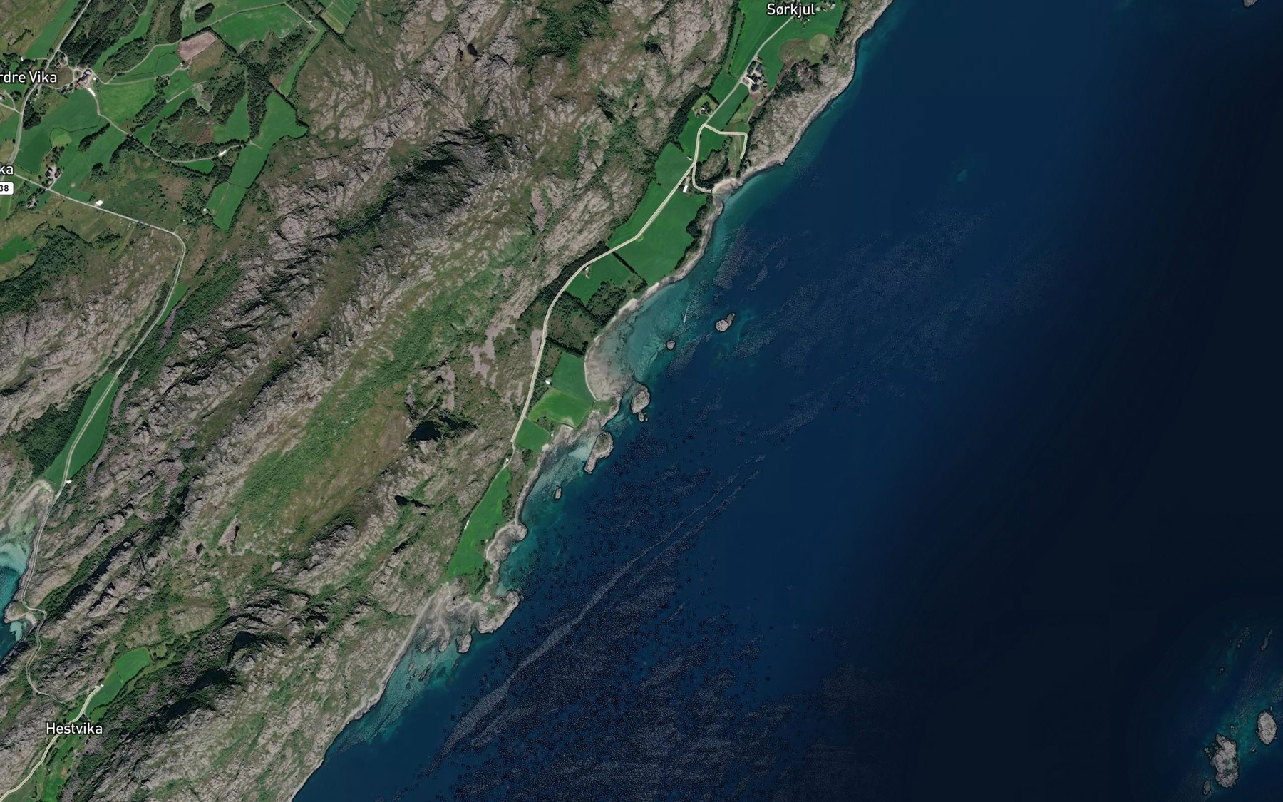 Satellite map of the Langstrandholmen