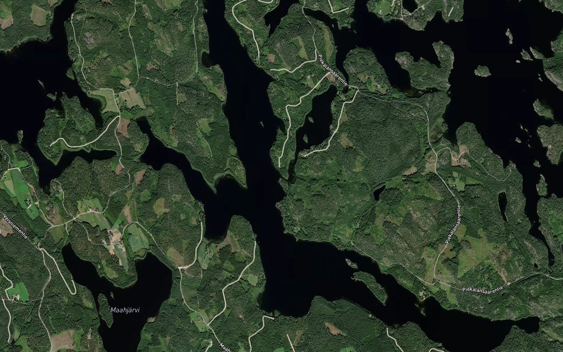 Satellite map of the Suusalmi