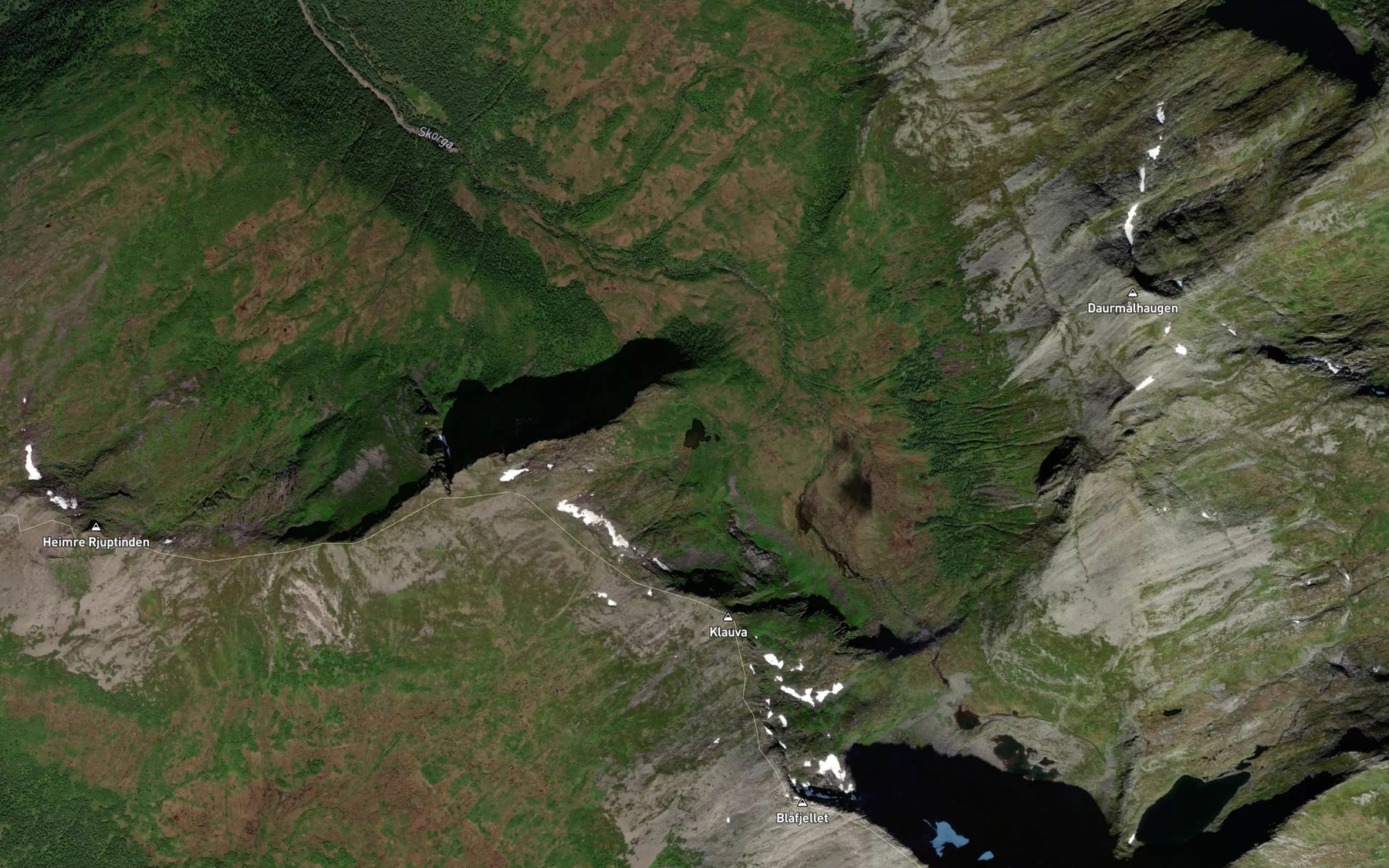 Satellite map of the Blafjellvatnet